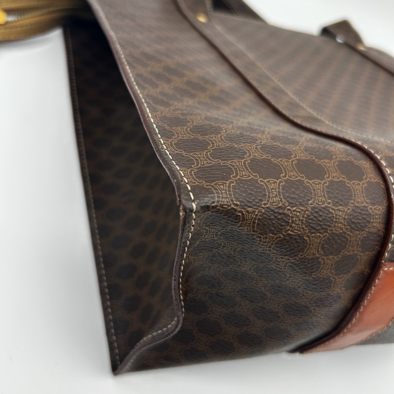 「JL精品代購」Celine棕色老花大號通勤托特包-11