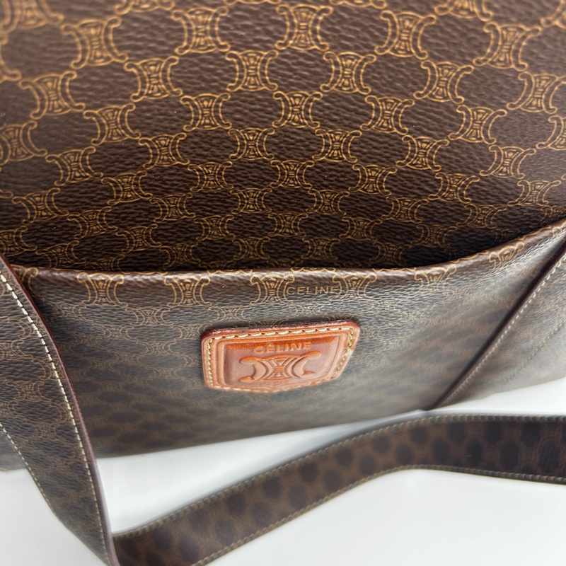 「JL精品代購」Celine棕色老花大號通勤托特包-13