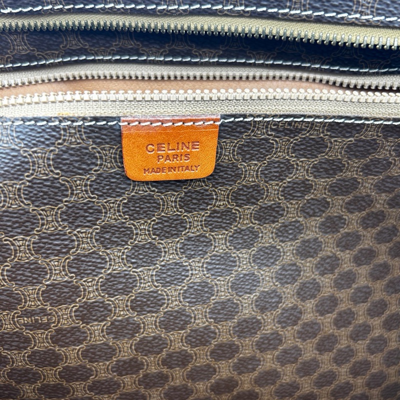 「JL精品代購」Celine棕色老花大號通勤托特包-15