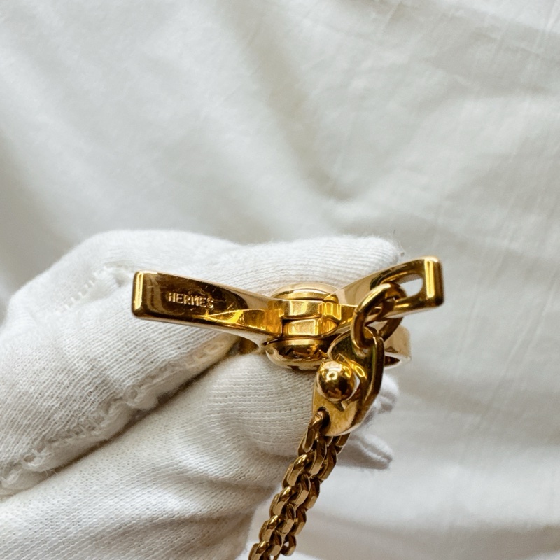 二手Hermes愛馬仕金色手套夾 愛馬仕夾子 愛馬仕配件 愛馬仕吊飾-10