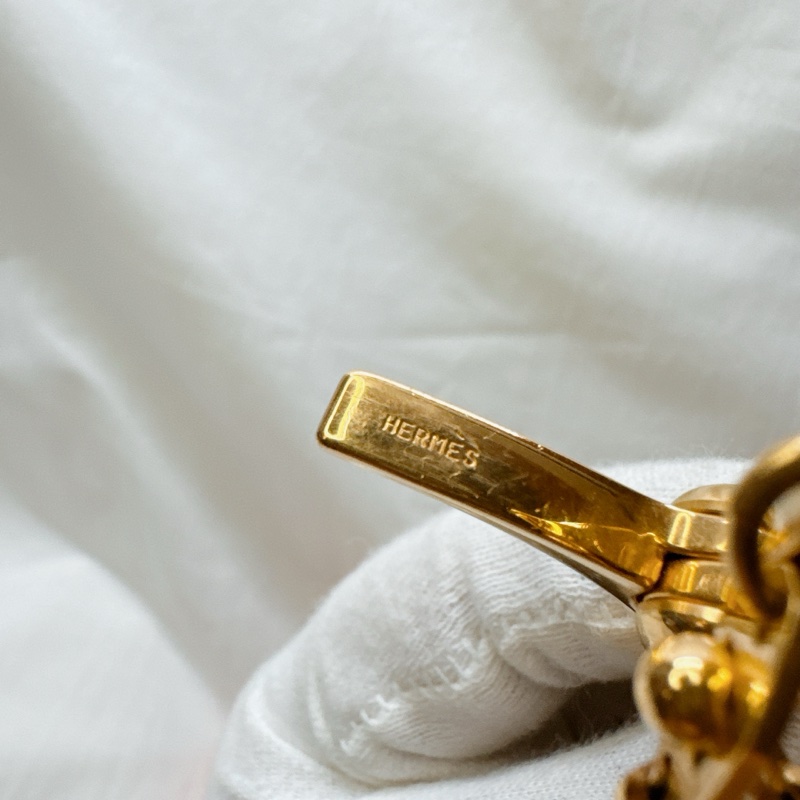 二手Hermes愛馬仕金色手套夾 愛馬仕夾子 愛馬仕配件 愛馬仕吊飾-14