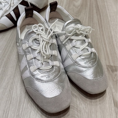 LV Sneakerina 銀色德訓芭蕾舞運動鞋 38.5號