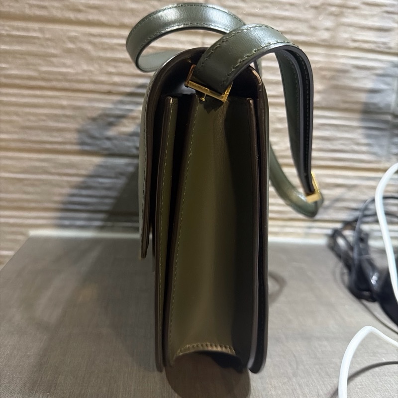 Celine Box 墨綠色 中號-3
