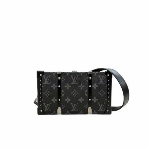 Louis Vuitton -黑灰色銀釦 Neo Wallet Trunk 硬殼斜背包