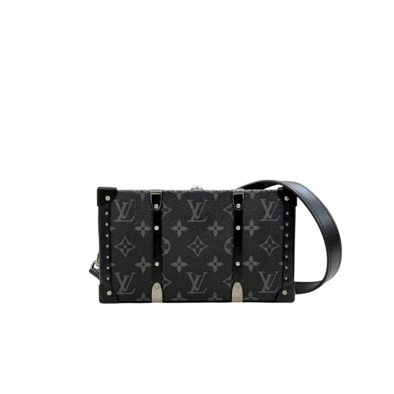 Louis Vuitton -黑灰色銀釦 Neo Wallet Trunk 硬殼斜背包-0