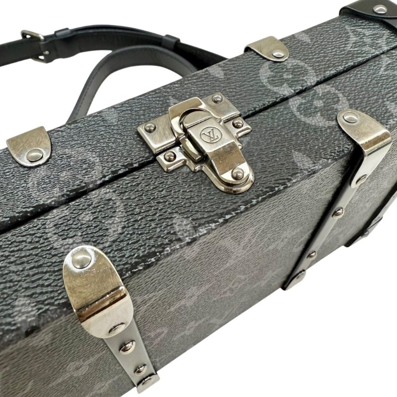 Louis Vuitton -黑灰色銀釦 Neo Wallet Trunk 硬殼斜背包-14