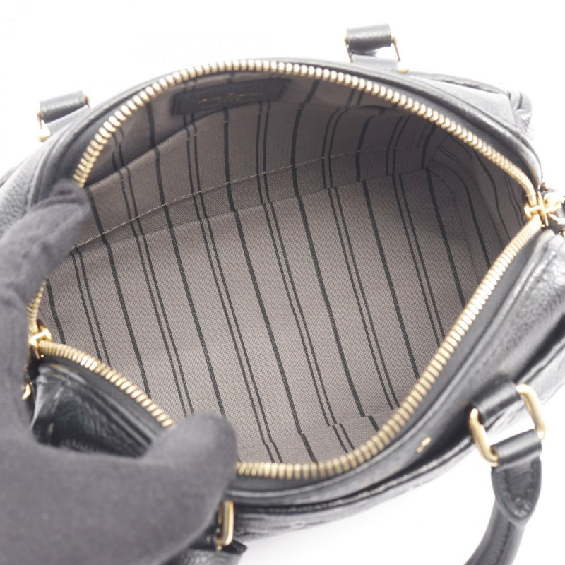 路易威登 Speedy Bandouliere 20 手提包，皮革，Monogram Empreinte 印花，女士，黑色，M42397-2