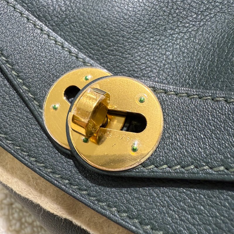 HERMES  - 泰坦綠1t金扣evercolor Lindy 26cm-3