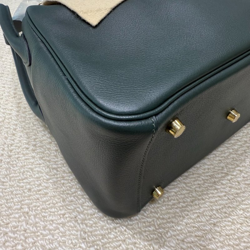 HERMES  - 泰坦綠1t金扣evercolor Lindy 26cm-5