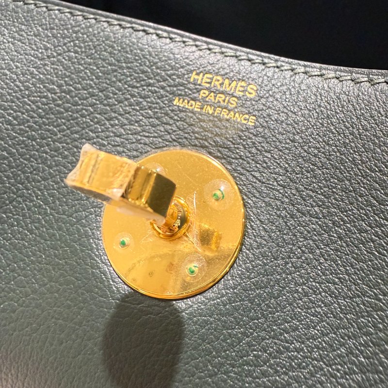 HERMES  - 泰坦綠1t金扣evercolor Lindy 26cm-15