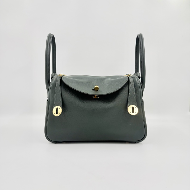 HERMES  - 泰坦綠1t金扣evercolor Lindy 26cm-0
