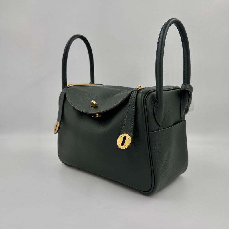 HERMES  - 泰坦綠1t金扣evercolor Lindy 26cm-1