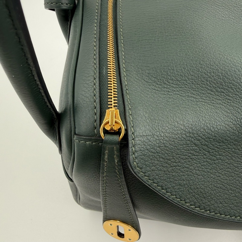 HERMES  - 泰坦綠1t金扣evercolor Lindy 26cm-24