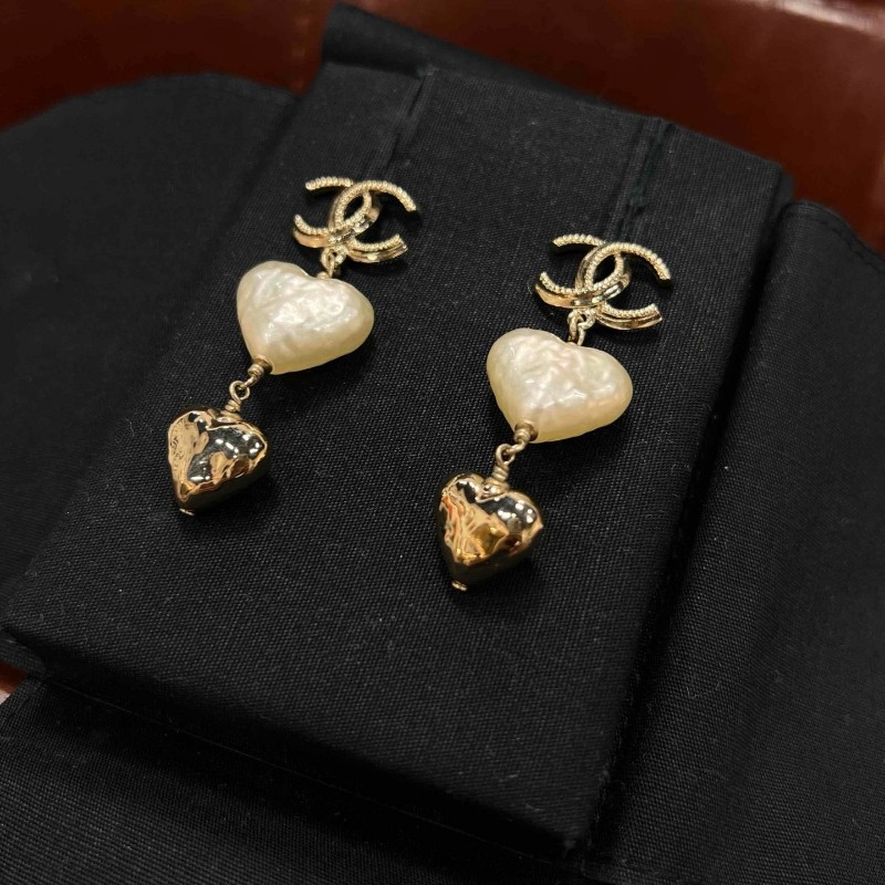 CHANEL 香奈兒 22C 雙C桃心吊墜耳環/耳釘 全套-3