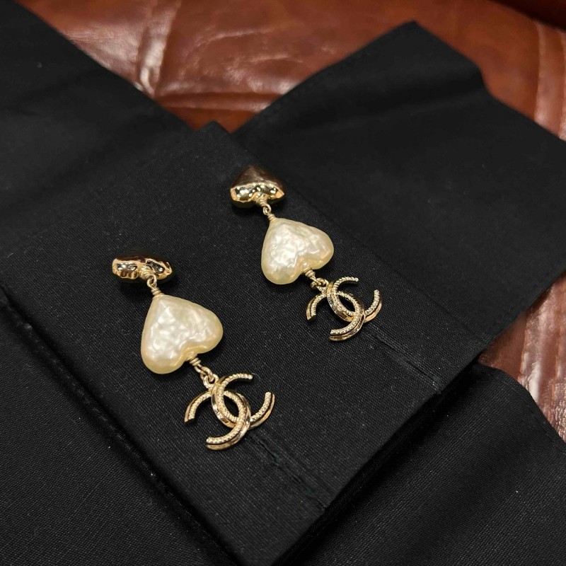 CHANEL 香奈兒 22C 雙C桃心吊墜耳環/耳釘 全套-4