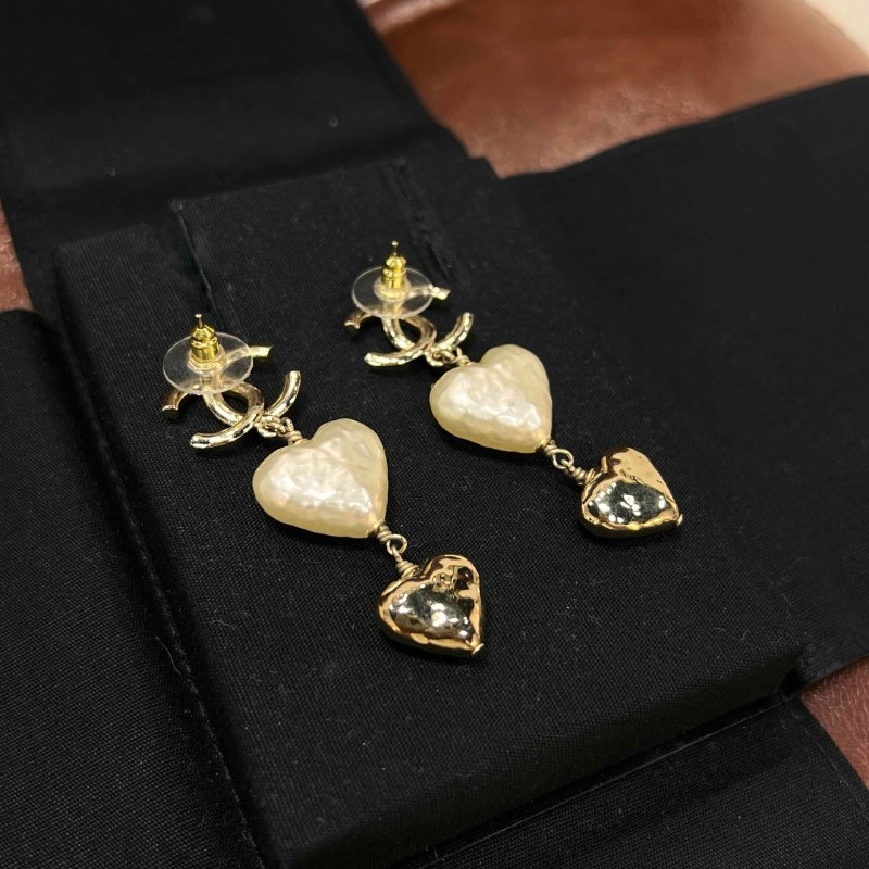 CHANEL 香奈兒 22C 雙C桃心吊墜耳環/耳釘 全套-5