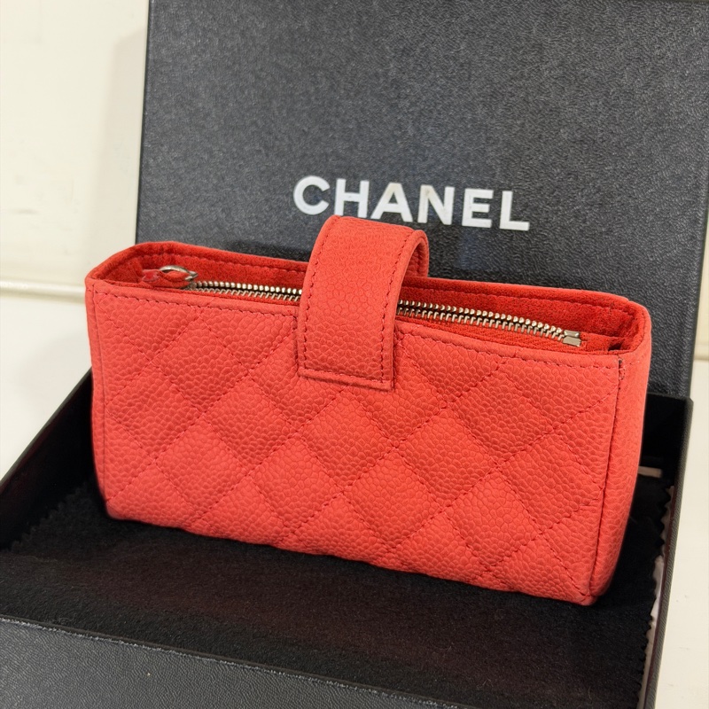 #99新閒置 #配件齊全 香奈兒荔枝皮長盒子多功能小錢包-1