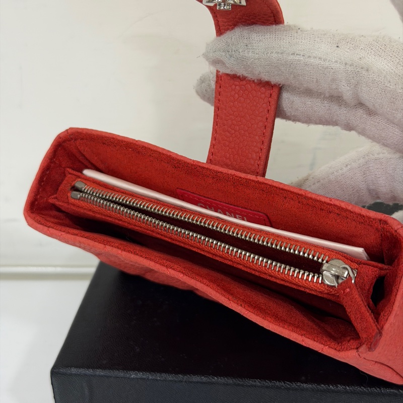 #99新閒置 #配件齊全 香奈兒荔枝皮長盒子多功能小錢包-6