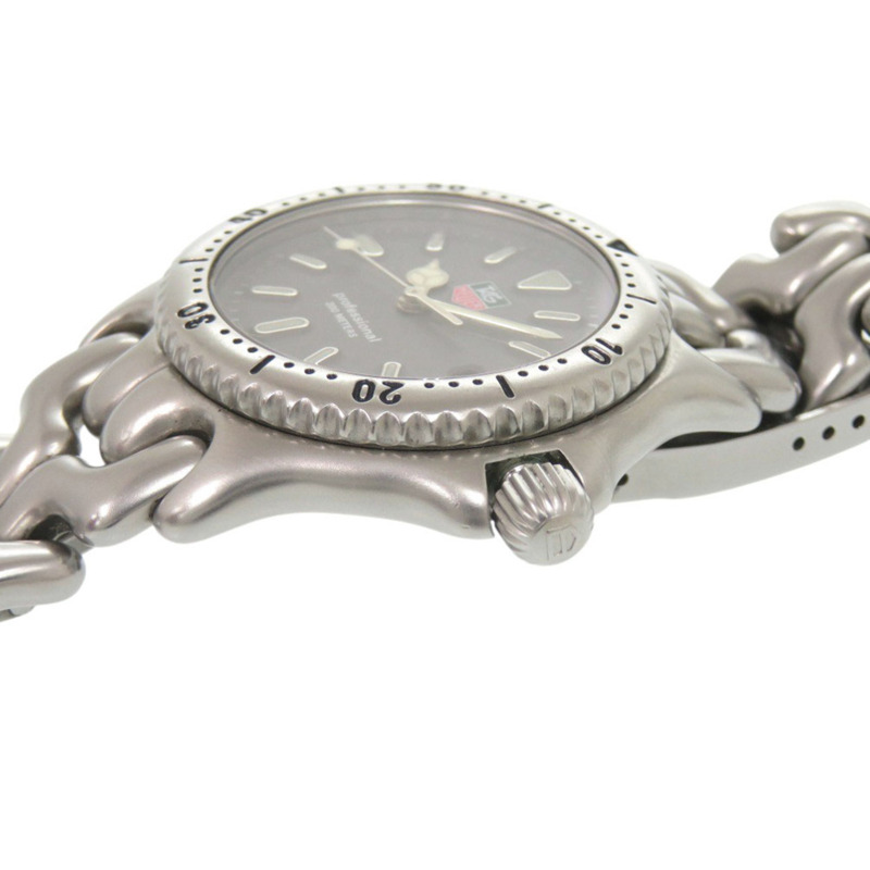 TAG Heuer Sel Date S99.213 專業不銹鋼灰色石英錶 0232 HEUER-5