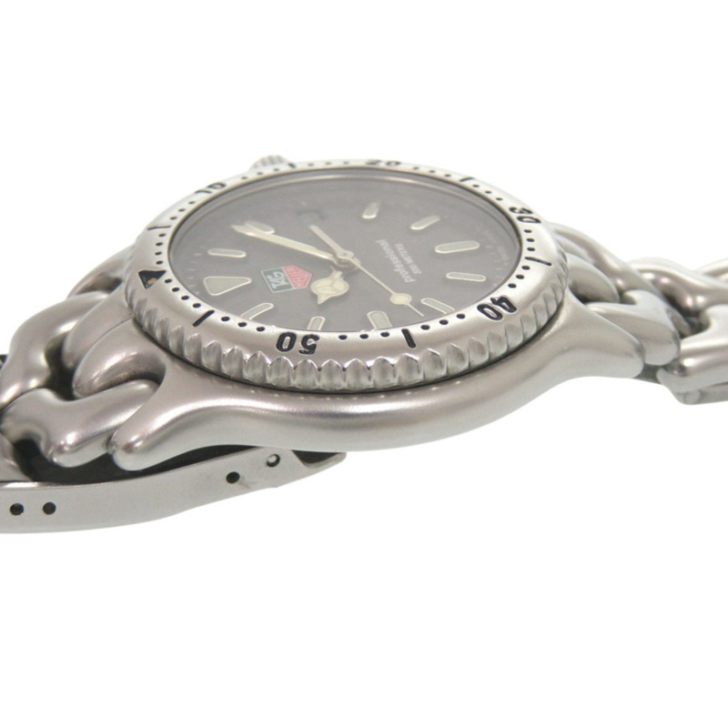 TAG Heuer Sel Date S99.213 專業不銹鋼灰色石英錶 0232 HEUER-6
