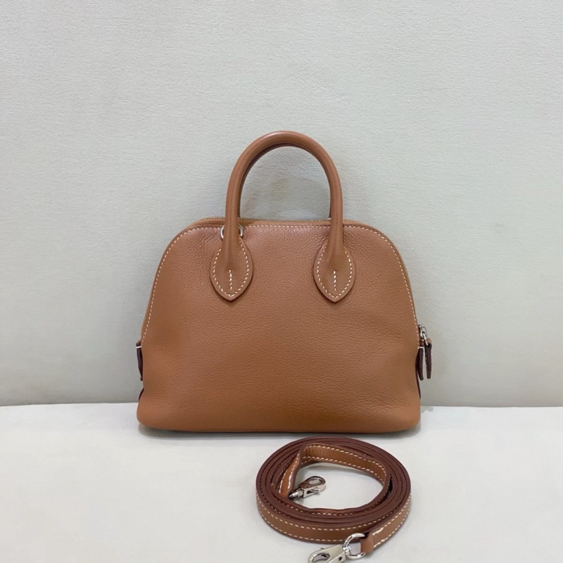 Hermes愛馬仕 Bolide mini 保齡球 金棕 銀扣 Evercolor皮 Z刻-0