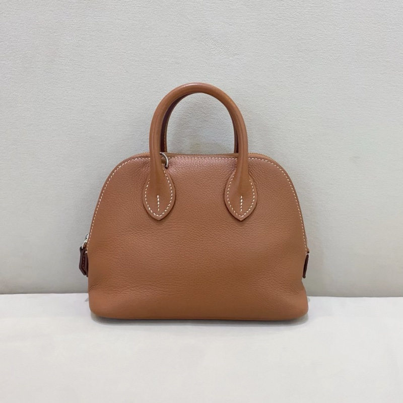 Hermes愛馬仕 Bolide mini 保齡球 金棕 銀扣 Evercolor皮 Z刻-2