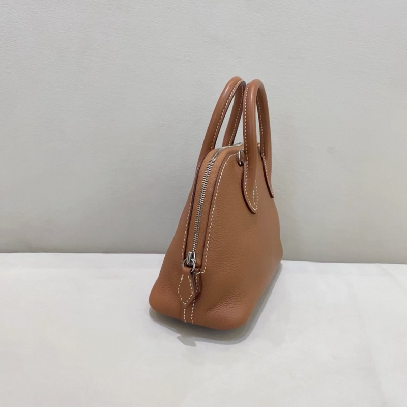 Hermes愛馬仕 Bolide mini 保齡球 金棕 銀扣 Evercolor皮 Z刻-3