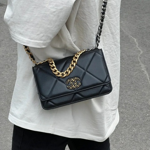 #99新閒置 #芯片款 香奈兒19bag系列Woc 深灰金扣 #全網最低超甜價出清🔥