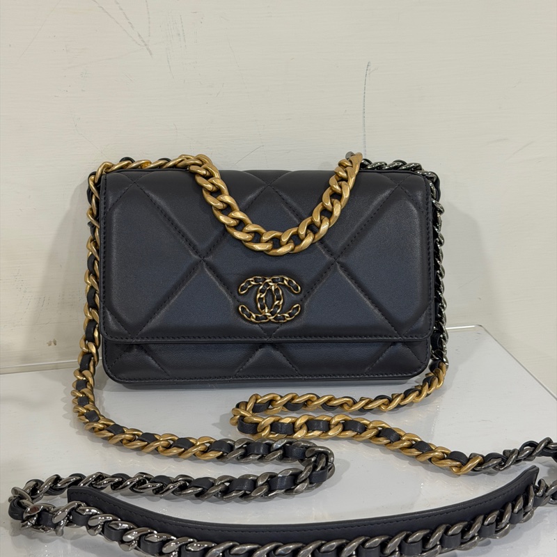 #99新閒置 #芯片款 香奈兒19bag系列Woc 深灰金扣 #全網最低超甜價出清🔥-8