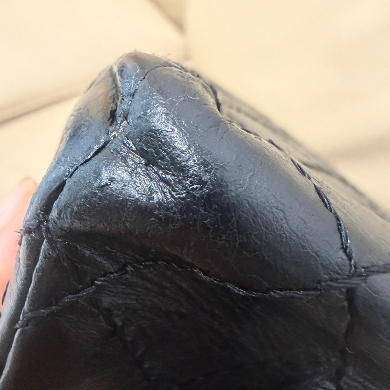 全配🈶️購證❤️ 香奈兒 #黑銀 #油蠟牛皮 #2.55 #中號-14