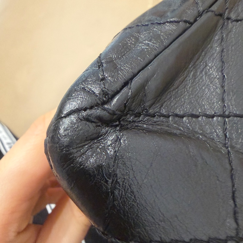 全配🈶️購證❤️ 香奈兒 #黑銀 #油蠟牛皮 #2.55 #中號-17