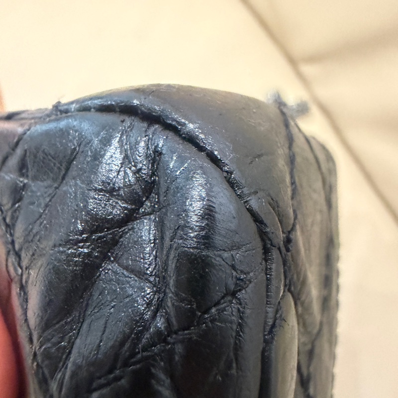 全配🈶️購證❤️ 香奈兒 #黑銀 #油蠟牛皮 #2.55 #中號-19