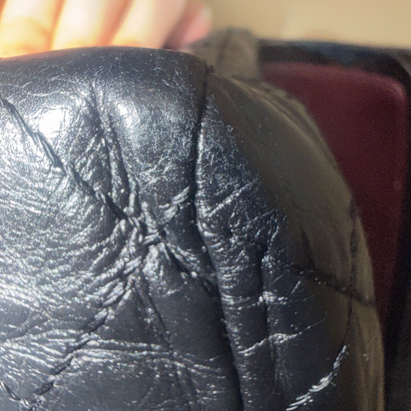 全配🈶️購證❤️ 香奈兒 #黑銀 #油蠟牛皮 #2.55 #中號-21