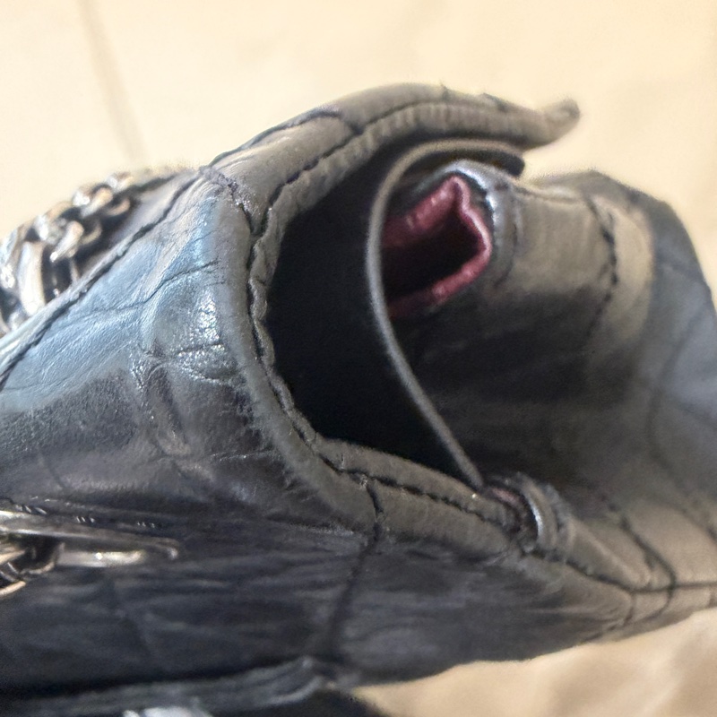 全配🈶️購證❤️ 香奈兒 #黑銀 #油蠟牛皮 #2.55 #中號-31