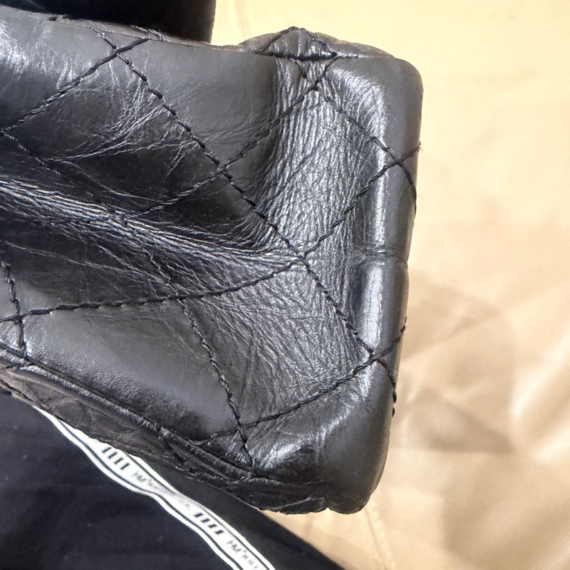 全配🈶️購證❤️ 香奈兒 #黑銀 #油蠟牛皮 #2.55 #中號-33