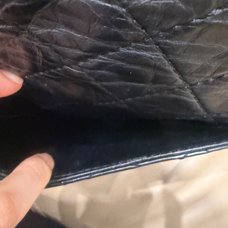 全配🈶️購證❤️ 香奈兒 #黑銀 #油蠟牛皮 #2.55 #中號-36