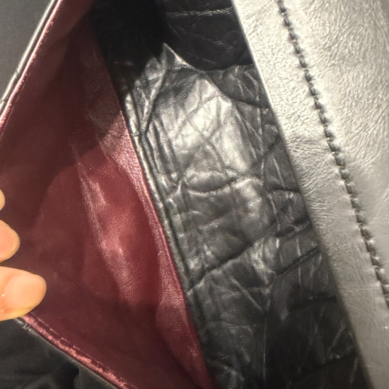 全配🈶️購證❤️ 香奈兒 #黑銀 #油蠟牛皮 #2.55 #中號-53