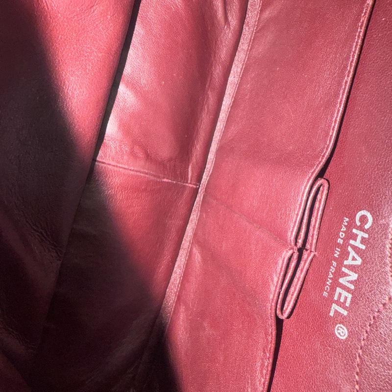 全配🈶️購證❤️ 香奈兒 #黑銀 #油蠟牛皮 #2.55 #中號-58