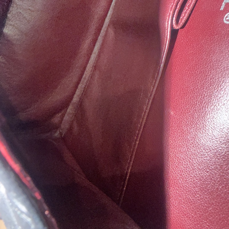 全配🈶️購證❤️ 香奈兒 #黑銀 #油蠟牛皮 #2.55 #中號-59