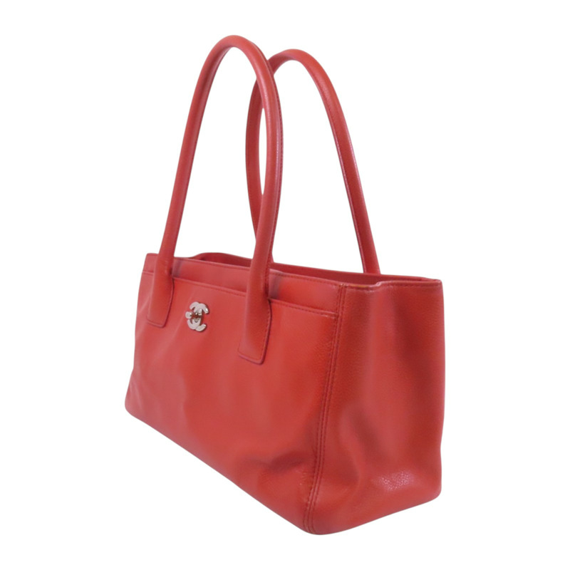 CHANEL 牛皮皮革Shoulder Bag銀扣肩背袋-2