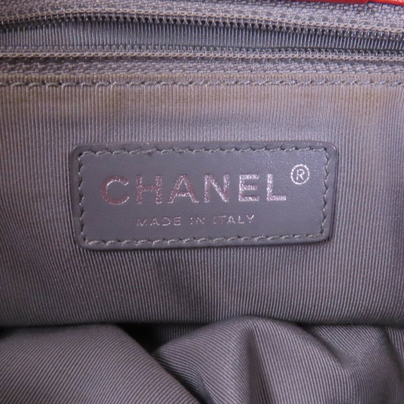 CHANEL 牛皮皮革Shoulder Bag銀扣肩背袋-7