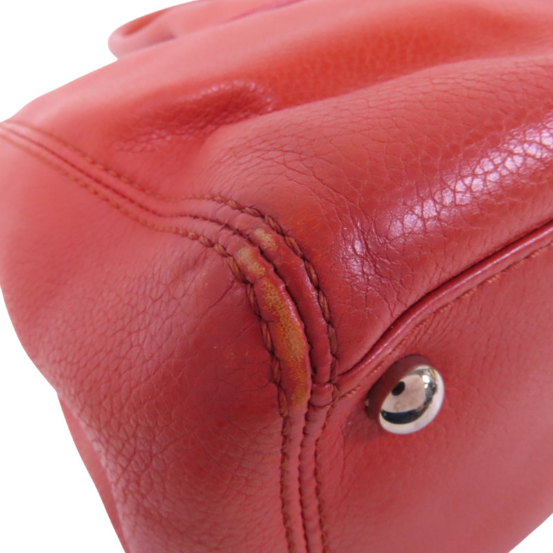 CHANEL 牛皮皮革Shoulder Bag銀扣肩背袋-12