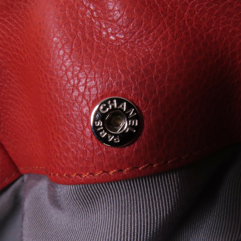 CHANEL 牛皮皮革Shoulder Bag銀扣肩背袋-21