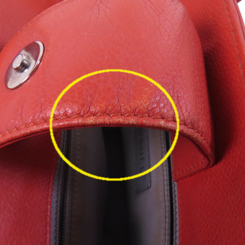 CHANEL 牛皮皮革Shoulder Bag銀扣肩背袋-26