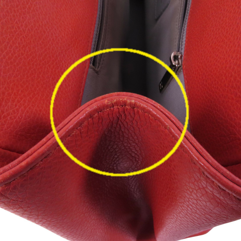 CHANEL 牛皮皮革Shoulder Bag銀扣肩背袋-27