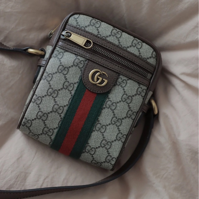 Gucci • Ophidia 經典老花郵差包 小號-0
