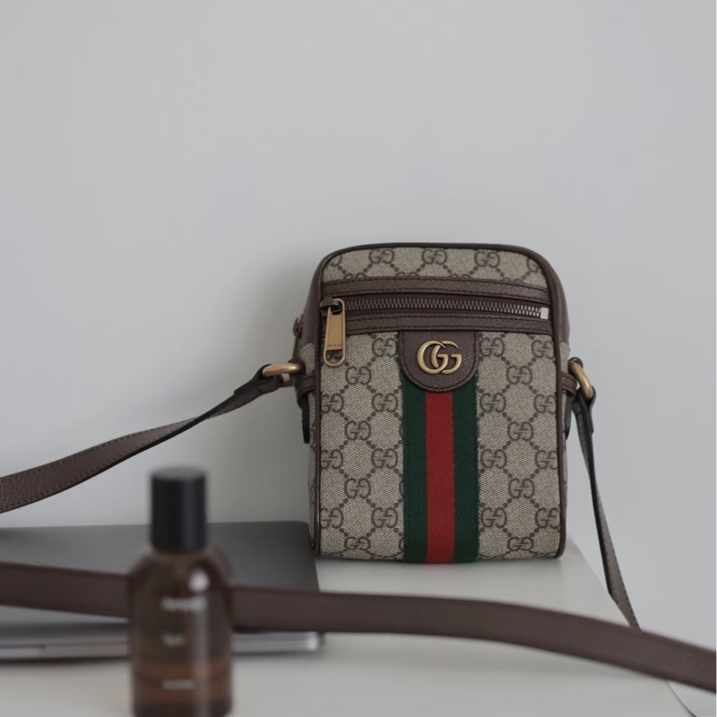 Gucci • Ophidia 經典老花郵差包 小號-1