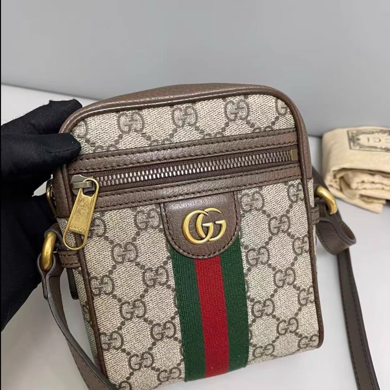 Gucci • Ophidia 經典老花郵差包 小號-5