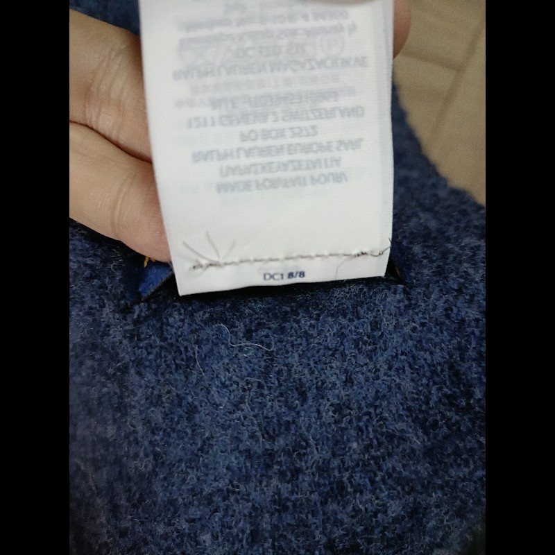 Polo Ralph Lauren RL 深藍 灰藍 羊毛 圍巾-5