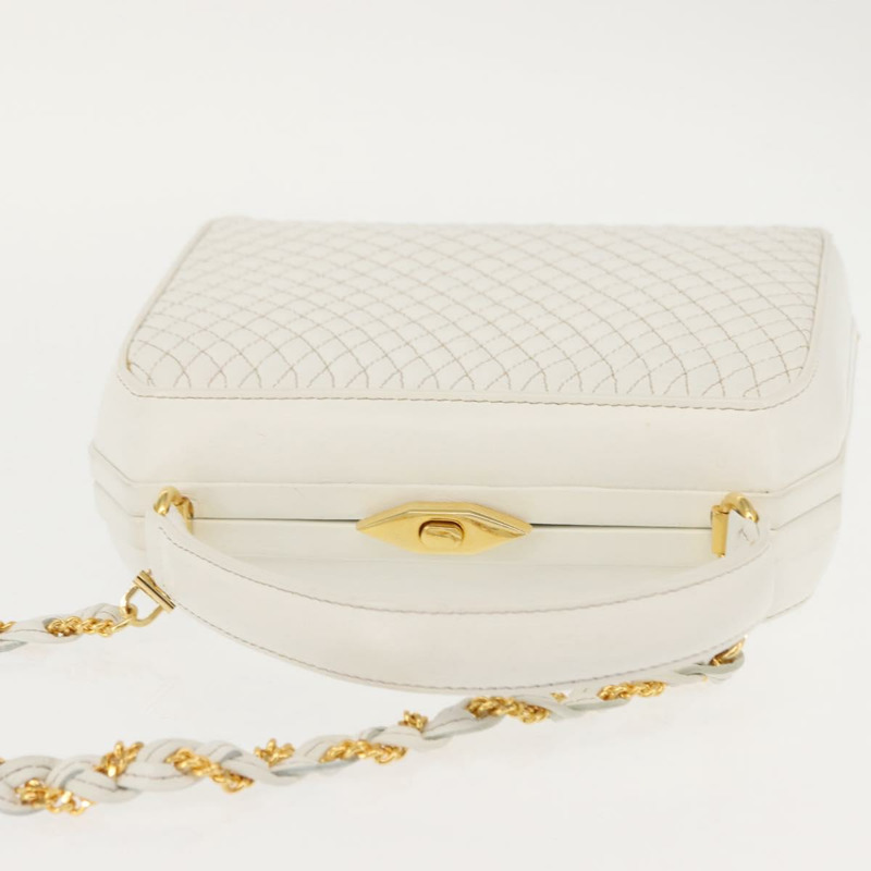 【日本直送】BALLY 手提包 皮革 兩用 白色 金色 正品 147505-5